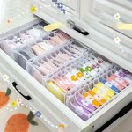 Modular Closet Organizer System - Cute Clothing Organizer Wardrobe Undergarments Divider Storage Bins For Socks Bras Ties - Conv