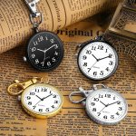 Solid Large Pocket Watch Trendy Pendant Keychain Clock Students Nurse Fob Watch Quartz Watch Nurse Watch