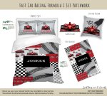 Kids Duvet Set Fast Car Racing Formula 1 Set Patchwork