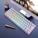 Snpurdiri 60% Wired Gaming Keyboard With Rgb Backlit Ultra-compact 61-KEY Membrane Keyboard Portable Design For Pc mac Gamers An