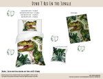 Kids Duvet Set Dino T Rex In The Jungle