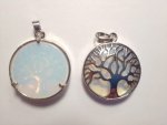 Opalite Plated Gemtree Pendant F57