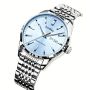 Mens Watches Stainless Steel Watches Men Waterproof Analog Quartz
