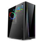 Redragon Tailgate Rgb Sync Tempered Glass FRONT SIDE|3 X Rgb Fan And 2 X Fan|atx micro ATX|370MM Gpu Black - RD-GC-702