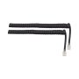 Linkqnet RJ11 Coiled Telephone Cable – Black