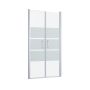 Remix Shower Door Saloon Chrome With Privacy Glass W90CMXD5CMXH195CM