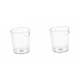 2 Pack Medium Trash Cans - Transparent
