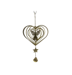 Goldair Gold Hanging Heart Ornament