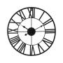 Roman Numeral Metal Wall Clock Black 47CM