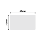 NB855 - Niimbot - M2_H M3 Only - 50X30MM - 225 Silver Thermal Transfer Labels