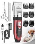 Oneisall Dog Shaver Clippers Low Noise Rechargeable Cordless Electric Quiet Hair Clippers Set For Dogs Cats Pets