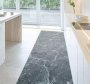 Grey Marble Texture Kitchen Vinyl Rug