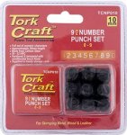 Craft Number Punch Set 10MM 0-9MM Black Finish