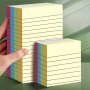 1pc 100 Sheets Line Sticky Notes 4 Colors Portable Note Marking Writing Memo Pads Self-Stick Easy To Apply Notepad For Office Home School