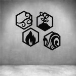 4 Piece Four Elements - Rust Coat L 800 X H 800MM