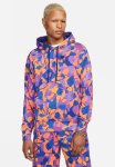 Nike M Club+ Ft Po Hoodie Aop - Vivid Purple deep Royal Blue black