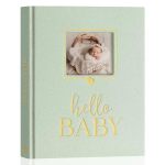 Lanpn Baby Memory Book Journal Newborn First 5 Year Keepsake With Diy Window Linen Baby Photo Book Memories Keepsake Scrapbook B