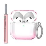 3PCS Compatible With AIRPODS4 Soft Case Cover With Keychain & Cleaning Pen