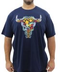 Mens Printed Ox Tee - 10XL Navy