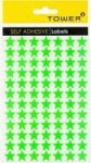 Stars Stickers - Fluor. Green 2 Sheets - 175 Stickers