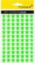 Stars Stickers - Fluorescent Green 2 Sheets - 175 Stickers