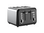 Swan Townhouse Steel 4-SLICE Toaster Black