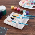 1 2PCS Paint Brush Holder With 4 Slots Diy Art Brush Rest Holder Watercolor Paint Color Palette Watercolor Acrylic Oil Painting