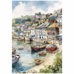 Tear Resistant Deco Print Harbour Scene