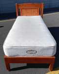 Solid Wooden Single Bed With Perfekt Mattress