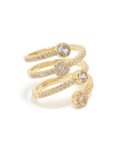 Goldair Gold Plated Cubic Zirconia Dazzling Wrap Layered Ring - M l