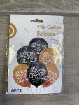Happy Birthday Balloons Mix Colors