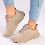 Skechers Bobs Moda Flex Sport Sneaker - Taupe - 8