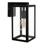 Becky Outdoor Metal And Glass Wall Light Black