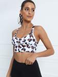 Peep Hole Sports Bra - Leopard - Large