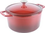 6QT 5.6-LITRE Africa Red Enamel Round Cook And Serve Casserole