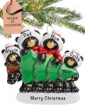 Personalized Family Of 4 Ornament 2026 24H Customized Black Bear Christmas Ornaments For Tree Custom Festive Holiday Animal Keep