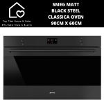 Smeg Matt Black Steel Classica Oven 90CM X 60CM
