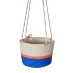 Hanging Planter - Ocean Blue - Wide-medium