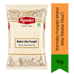 Punjabi Makai Atta Maize Flour 1KG - Premium Pure Yellow Corn Flour For Makki Di Roti & Punjabi Dishes Delivers Authentic