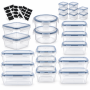 24 Pack Airtight Food Storage Containers With Lids Meal Prep Lunch Boxes