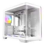 Antec C5 Curved Argb Atx Micro-atx Itx Argb Dual Chamber Mid-tower Gaming Chassis – White