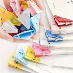10PCS Multi-functional Office Triangle Book Clip - Anti-roll Plastic File Folder Organizer