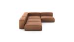 Four Module Corner Sofa - Leather - Brown - 241CM X 346CM