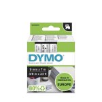 Dymo D1 Tape 9MM X 7M Black On Clear