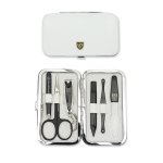 Manicure Set White Artificial Leather 7847 Mc Sz