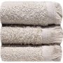 Fringe Guest Towel 30X50CM 3-PACK Cream Birch