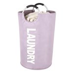90L Collapsible Laundry Bag With Handle Large Dirty Clothes Hamper Foldable Laundry Hamper Purple Collapsible Laundry Basket Dor