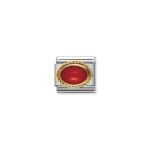 Composable Classic Link With Oval And Red Coral