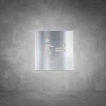 Baby Changing Sign D02 - Brushed Stainless Steel