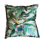 Tropical Scatter Cushion Cover - Macaw Midnight